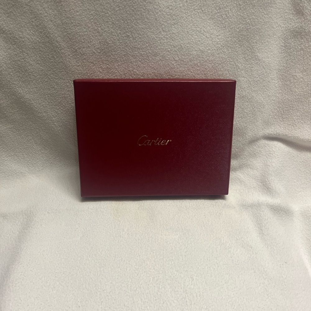 Cartier Burgundy Box with Gold Logo